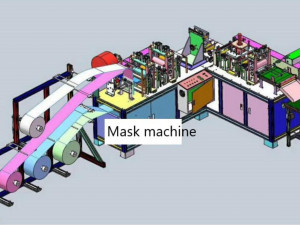 drawing of new k - n95 mask machine 3D 模型