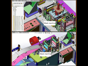 drawing of new k - n95 mask machine Modelo 3D