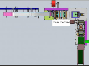 drawing of new k - n95 mask machine Modelo 3D
