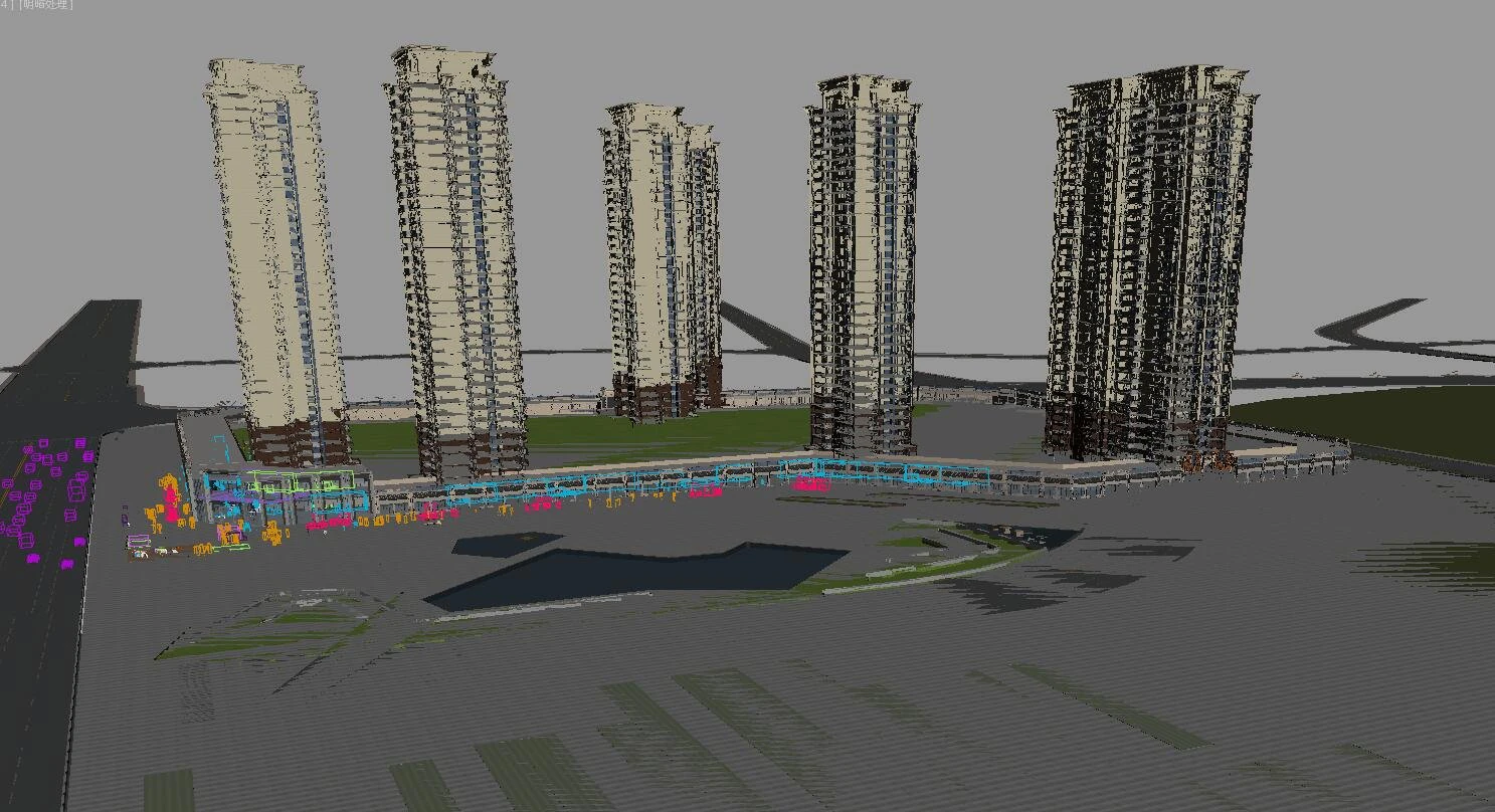 of modern sales office building appearance 3D Model .c4d .max .obj .3ds .fbx .stl .blend 