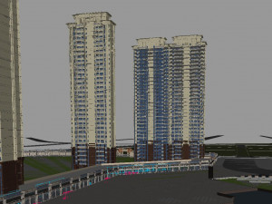 of modern sales office building appearance 3Dモデル