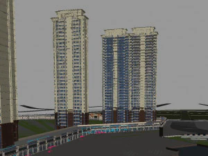 of modern sales office building appearance 3D Model