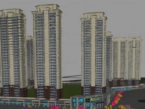 of modern sales office building appearance 3D Model