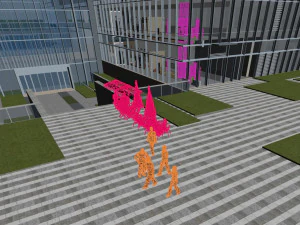 of modern commercial street building appearance 3D Model