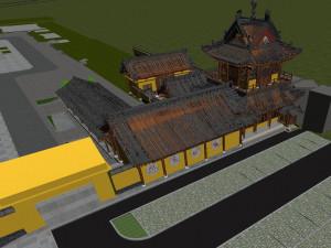 of new chinese ancient temple corridor 3Dモデル