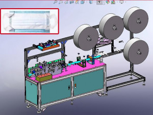 non woven elastic ear band plane mask machine Modelo 3D