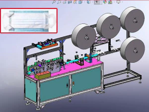 mesin masker pesawat pita telinga elastis non woven Model 3D