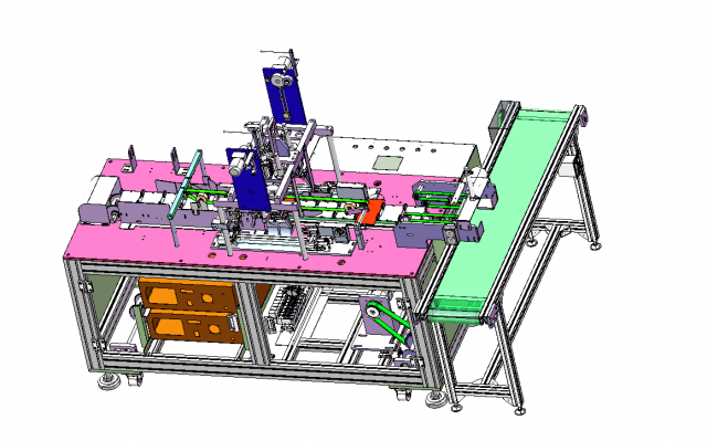 high speed servo flat mask welding ear belt machine Modello 3D .c4d .max .obj .3ds .fbx .stl .blend