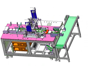 हाई स्पीड सर्वो फ्लैट मास्क वेल्डिंग ईयर बेल्ट मशीन 3D मॉडल