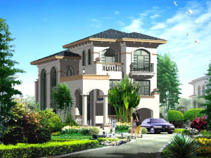 three storey villa type a construction drawing 3D Model