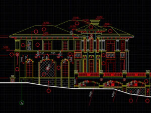 three storey villa type a construction drawing 3D Model