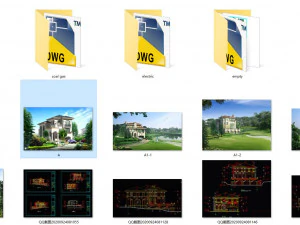 three storey villa type a construction drawing 3D Model