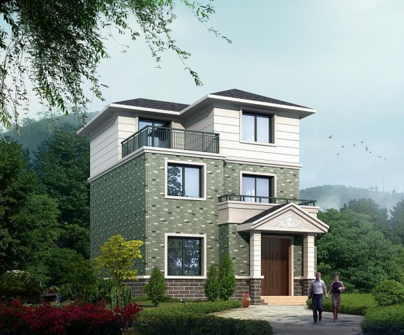 three storey villa 3-17 3D 模型 .c4d .max .obj .3ds .fbx .stl .blend 