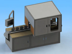 n95 फोल्डिंग मास्क ईयर बैंड वेल्डिंग मशीन 3डी इंजीनियरिंग ड्राइंग बम 3D मॉडल