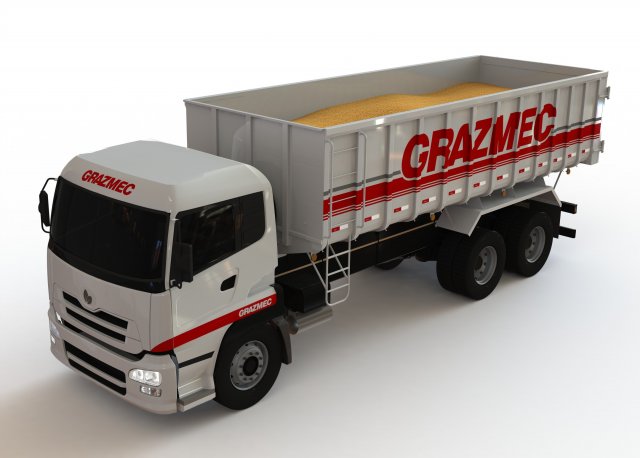 design drawing of large truck 3D Model .c4d .max .obj .3ds .fbx .stl .blend 