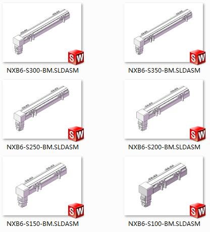 six half sealed synchronous belt modules nxb6 series 3D Model .c4d .max .obj .3ds .fbx .stl .blend 
