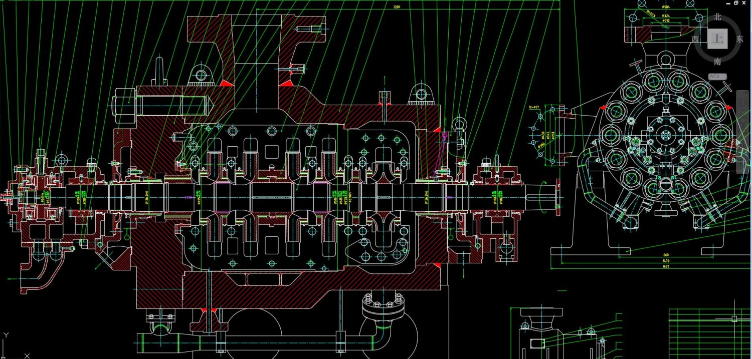 das multistage split pump 3D Model .c4d .max .obj .3ds .fbx .stl .blend 