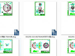 a complete set of cad drawings of isg pipeline pump with 110 models 3D Model