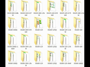 a complete set of cad drawings of isg pipeline pump with 110 models 3D Model