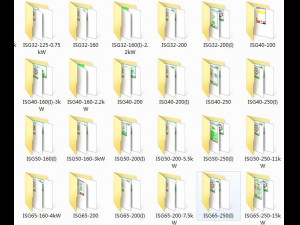 a complete set of cad drawings of isg pipeline pump with 110 models 3D Model