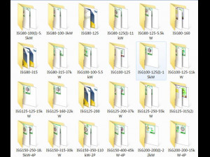 a complete set of cad drawings of isg pipeline pump with 110 models 3D Model