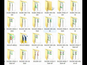 a complete set of cad drawings of isg pipeline pump with 110 models 3D Model