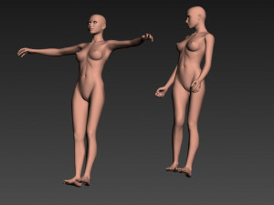 female model 3D 模型
