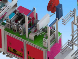 the latest automatic n95 mask machine production line drawings 3D Model