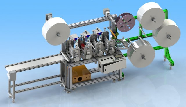 n95 full servo driven mask printer Modelo 3D .c4d .max .obj .3ds .fbx .stl .blend 