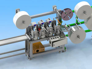n95 volledig servogestuurde maskerprinter 3D Model