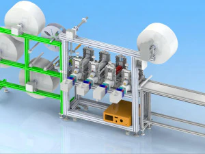 n95 full servo driven mask printer 3D Model