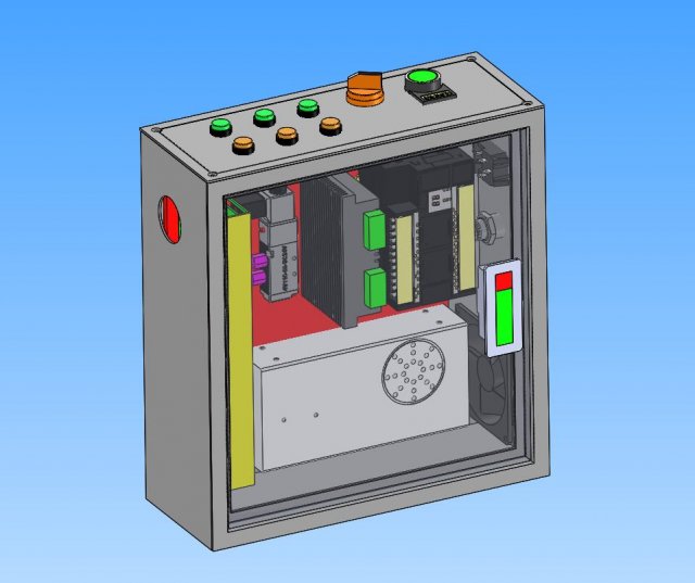 electric box with small equipment 3D Model .c4d .max .obj .3ds .fbx .stl .blend 