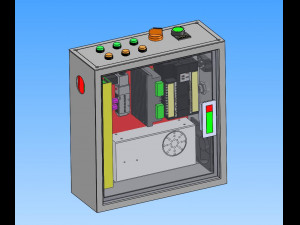 electric box with small equipment 3D Model