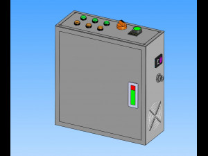 electric box with small equipment 3D Model