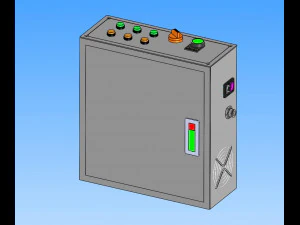 electric box with small equipment 3D Model