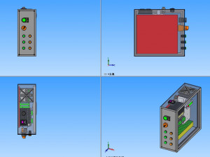 electric box with small equipment 3D Model