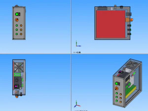 electric box with small equipment 3D Model