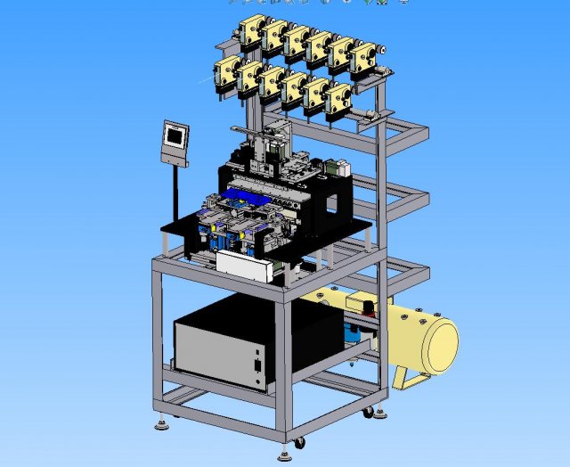 multi thread automatic winding machine 3D Модель .c4d .max .obj .3ds .fbx .stl .blend 