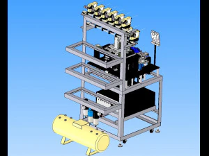 multi thread automatic winding machine 3D Model