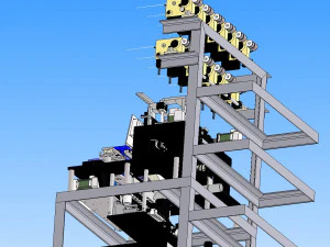 multi thread automatic winding machine 3D Model