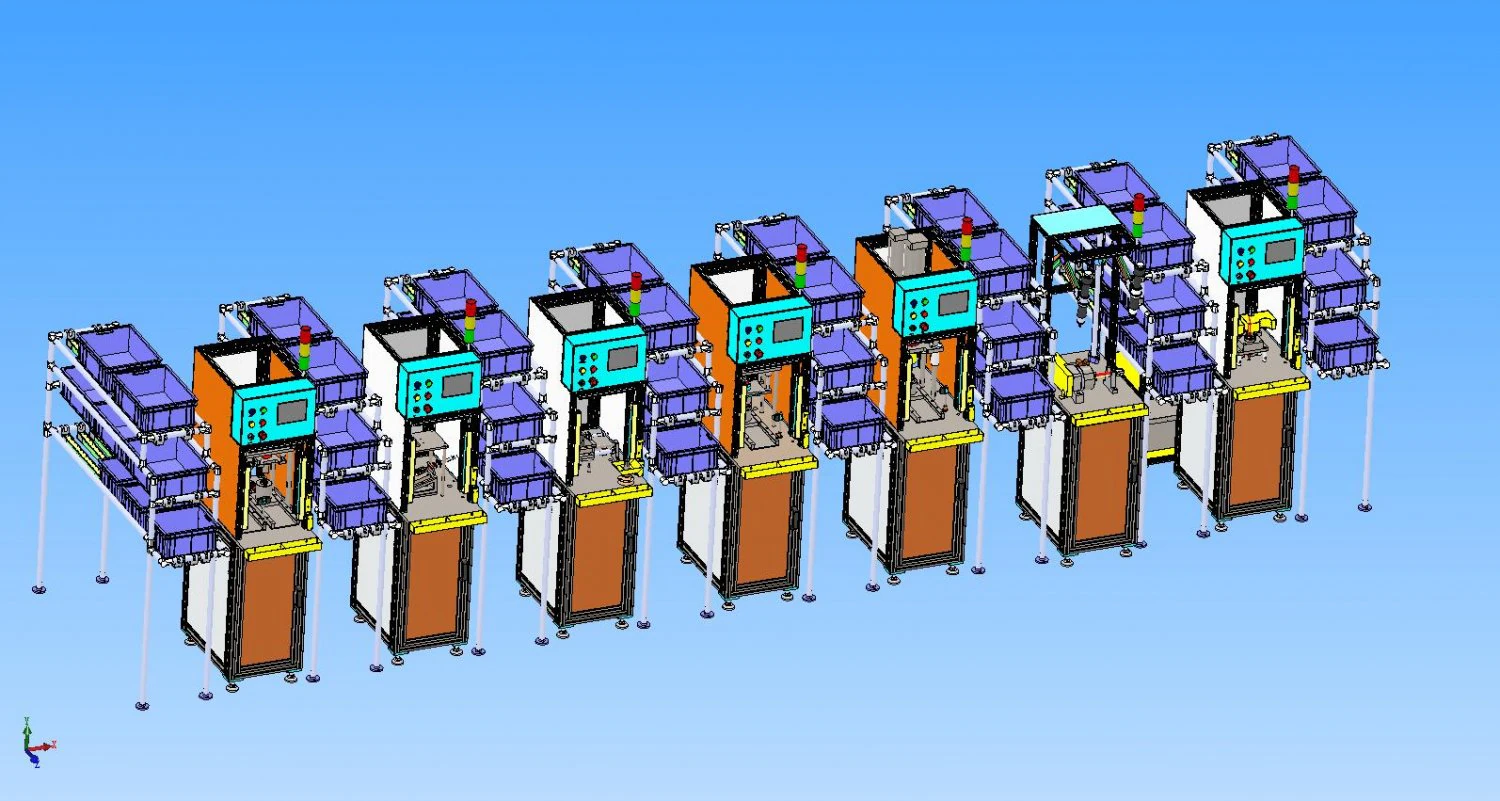 switch assembly line 3D Model .c4d .max .obj .3ds .fbx .stl .blend
