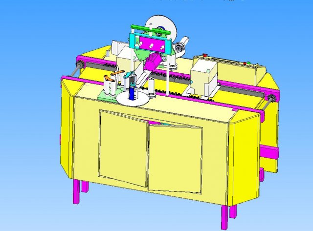 packaging box labeling machine 3Dモデル .c4d .max .obj .3ds .fbx .stl .blend 