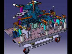 flexible welding fixture for automobile sheet metal 3D Model