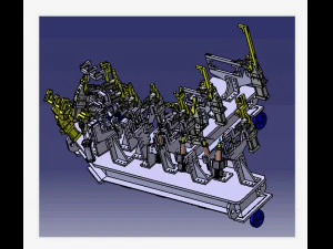 welding fixture for automobile side wall b-pillar 3D Model