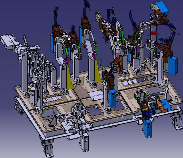 welding fixture for automobile body 3D 모델 .c4d .max .obj .3ds .fbx .stl .blend 