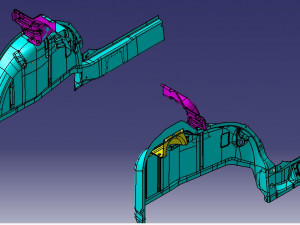 automobile rear wheel housing fixture Modello 3D