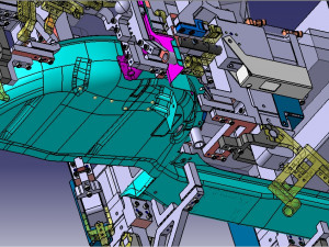 automobile rear wheel housing fixture Modello 3D