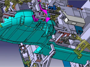 automobile rear wheel housing fixture 3D Model