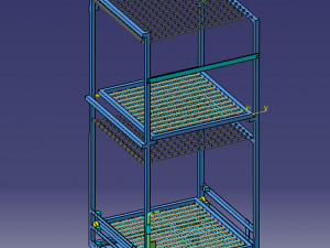 automobile interior strip container turnover car 3D 모델