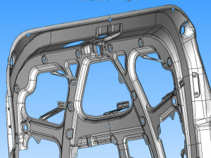 welding assembly of automobile rear door inner panel 3D 모델